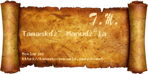Tamaskó Manuéla névjegykártya